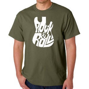 LA Pop Art Rock And Roll Guitar - Men's Word Art T-Shirt - 1 of 4