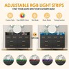 8 Drawers Dresser, Storage Chest of Drawers, TV Stand for 65" with Power Outlet & LED Lights, for Living Room Bedroom - 4 of 4