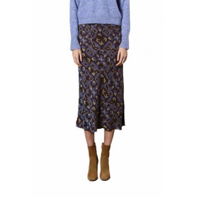 Women's Printed Midi Skirt - See U Soon