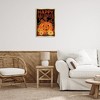 Stupell Industries Happy Halloween Floral Pumpkin Floating Frame Canvas Art, Gold, 17" x 25" - 3 of 4