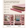 HYLEORY Vanity Set with Mirror, Power Outlet and 10 Lights, Makeup Table with 3 Drawers,3 Color Modes Available for Bedroom - 3 of 4