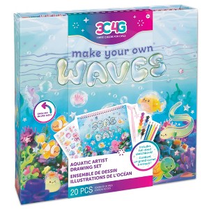 3C4G: Seas The Day! Artist Drawing Set - 20pc Ocean Theme Kit, Sketchbook - 1 of 4