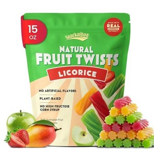 Snackathon Australian Licorice Candy, Natural Mixed Fruit Twists