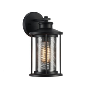 Chloe Lighting Crichton Transitional 1 Light Textured Black Outdoor Wall Sconce 11" Tall - 1 of 4