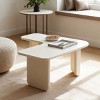 35.4" Modern L-Shaped Coffee Table, Stylish Sofa Side Table for Sofa Couch, Space-Saving Corner Center Table for Living Room-Panipeachy - 3 of 4