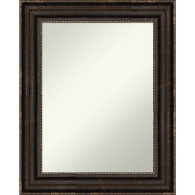 24" x 30" Non-Beveled Stately Bronze Wall Mirror - Amanti Art: Rectangle, Polystyrene Frame, Includes Mount Hardware