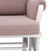 Nursery Glider Rocking Chair with Ottoman, Padded Cushion Seat and Wooden Base - 3 of 4