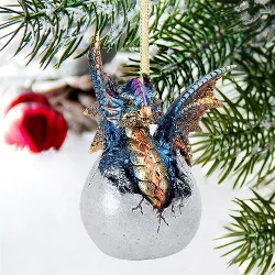 Design Toscano Hard Boiled Dragon Hatchling Holiday Ornament