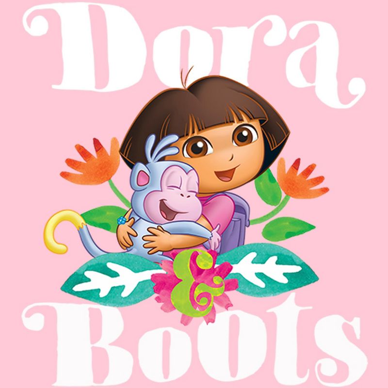 Girl's Dora the Explorer Hugging Dora and Boots T-Shirt, 2 of 5