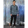 Lars Amadeus Men's Animal Print Button Down Long Sleeve Vintage Shirt - 3 of 4
