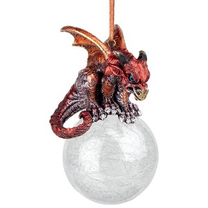 Design Toscano The Pensive Percher Dragon 2018 Collectible Holiday Ornament - 1 of 4
