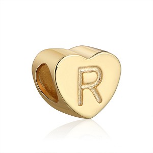 Initial Heart Charms Gold Over Sterling Silver Womens Ginger Lyne Collection - 1 of 4