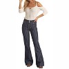 Women's High Rise Stripe Jacquard Trouser Jean - Rock & Roll Denim - 2 of 4