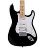 Monoprice Cali DLX Plus HSS Electric Guitar with Gig Bag - Black Ash Body, Wilkinson Bridge/Pickups, White Pickguard, Maple Fingerboard - Indio Series - 2 of 4