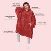 Catalonia Women's Oversized Flannel Blanket Hoodie - Cozy Wearable Plush Fleece Pullover, Soft Lounge Sweatshirt for Home, Camping, Outdoor Comfort - 3 of 4