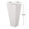 Maggift Outdoor Planters with Classic Design, Flower Planter Pot for Garden, Courtyard, Patio, White，13"*13"*28.5" - 3 of 4