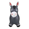 BounceZiez Inflatable Bouncy Ride On Hopper W/ Pump - Gray Horse - 4 of 4