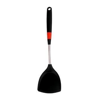 Unique Bargains Spatula Heat Resistant Seamless Non-Stick Silicone Turner Cookware for Cooking Baking Flipping Red 1 Pc