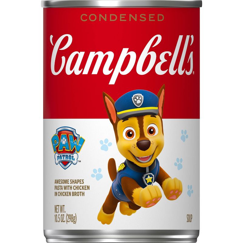 Campbell&#39;s PAW Patrol Chicken &#38; Pasta Shapes Soup - 10.5oz, 1 of 13
