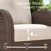 Layinsun 3 Pieces Wicker Patio Furniture Set, Luxury Outdoor Conversation Set with High Back Swivel Rocker Chairs - 3 of 4