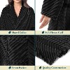 PAVILIA Super Soft Womens Robe, Fluffy Plush Fuzzy Cozy House Shower Bathrobe, Ribbed Striped Warm Fleece Long Robe for Women - 3 of 4