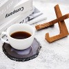 Luxury Lane Large Natural Brazilian Agate Slice Geode Rock Stone Drink Coaster with Wood Holder - 4 of 4