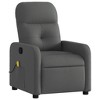 vidaXL Massage Recliner Chair Dark Gray Fabric - 3 of 4