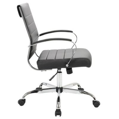 Benmar High Back Ergonomic Swivel Office Chair in Black Leather