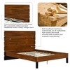 KTMBDW Bed Frame with Headboard, Mid Century Modern Wood Platform Bed Frame, Wooden Slats, No Box Spring, Brown - 4 of 4