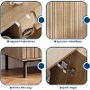 TackView 63" Modern Sideboard Buffet Cabinet with 4 Fluted Doors,Sideboard Accent Cabinet Console Table for Home,Natural Oak - 4 of 4