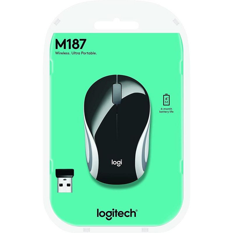 Logitech M187 mini Mouse Black-white, 2 of 4