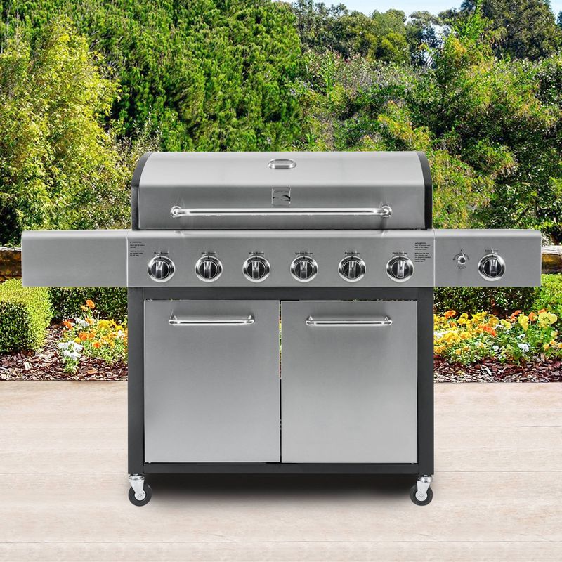 Kenmore 6-Burner XL Grill with Side Propane Gas Burner PG-40611S0L, 4 of 16