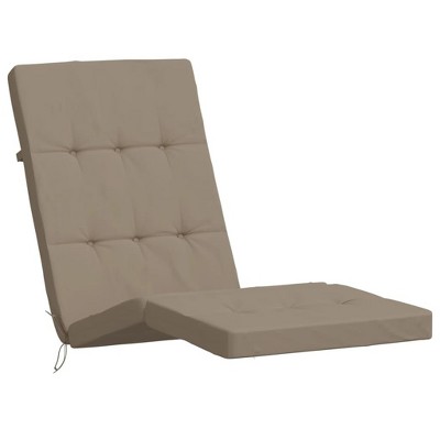 vidaXL - Comfortable and Versatile Deck Chair Cushions; Made of Durable Taupe Oxford Fabric; Soft Foam Fiber Filling; Ideal for Indoor and Outdoor Use