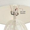 Pacific Coast Lighting Aria 29 1/2" Woven White Rope Cage Table Lamp - 3 of 4