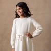 Hope & Henry Girls' Long Sleeve Balloon Sleeve Sweater Dress, Kids - 4 of 4