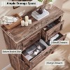 Mastgoal 46" Farmhouse Dresser with 5 Drawers, Rustic Wood Closet Storage with Roman Column for Bedroom - 2 of 4