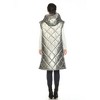 White Mark Women's Metallic Long Puffer Vest - 3 of 4