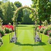NAYSAYE Planter Garden Arch Arbor Trellis Metal for Climbing Plants Easy Assembly for Indoor Outdoor Garden, Black, 79.5"*19.67"*85.83" - 2 of 4