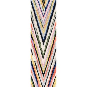 Novogratz by Momeni 2'3"x8' Runner Bungalow Rug: Geometric Tufted Medium Pile, Indoor Multicolor 8 Foot Runner - 1 of 4
