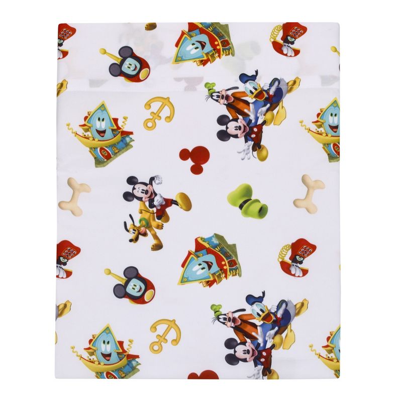 Disney Mickey Mouse Funhouse Crew Blue, Red and Yellow, Funny, Donald Duck, Goofy and Pluto 4 Piece Toddler Bed Set, 4 of 7