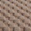 Knightsbridge Luxurious Block Pattern High Quality Year Round Cotton With Non-Skid Back Bath Rug, Natural - 3 of 4