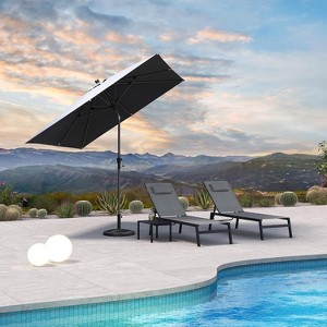 PURPLE LEAF Patio Umbrella Outdoor Table Umbrella Aluminum Frame Market Umbrella Sun Umbrella with 8 Sturdy Ribs - 1 of 4