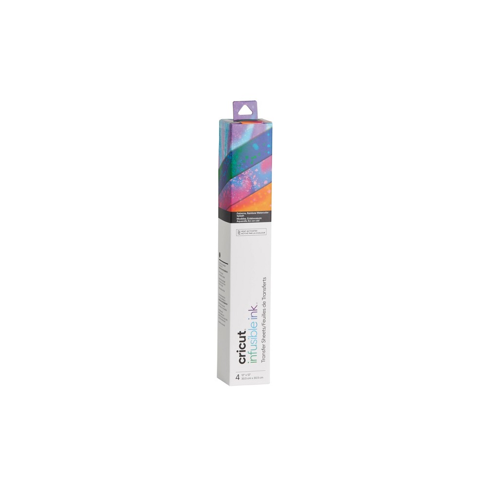 Photos - Creativity Set / Science Kit Cricut 4pk Infusible Ink Transfer Sheet Patterned - Rainbow Paint Splash 