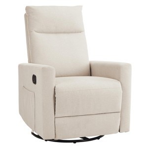 MAYEERTY Swivel Recliner Chair, Glider Single Chair for Living Room with Extra Large Footrest, High Back, Upholstered Deep Seat - 1 of 4