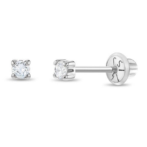 Friction back vs Screw back diamond stud earrings