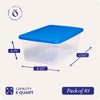 Homz Plastic Multipurpose Stackable Storage Container Bins with Secure Latching Lid for Home and Office Organization - 4 of 4