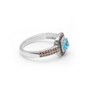 Coco Engagement Ring Women Chocolate Blue Sterling Silver Ginger Lyne Collection - 3 of 4