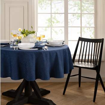 Continental Solid Texture Water and Stain Resistant Tablecloth - Elrene Home Fashions