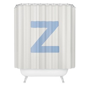 Deny Designs April Lane Art Block Monogram Shower Curtain - 1 of 3