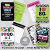 Big Dot of Happiness 80’s Retro - 4 Totally 1980s Party Games - 10 Cards Each - Gamerific Bundle - 2 of 4